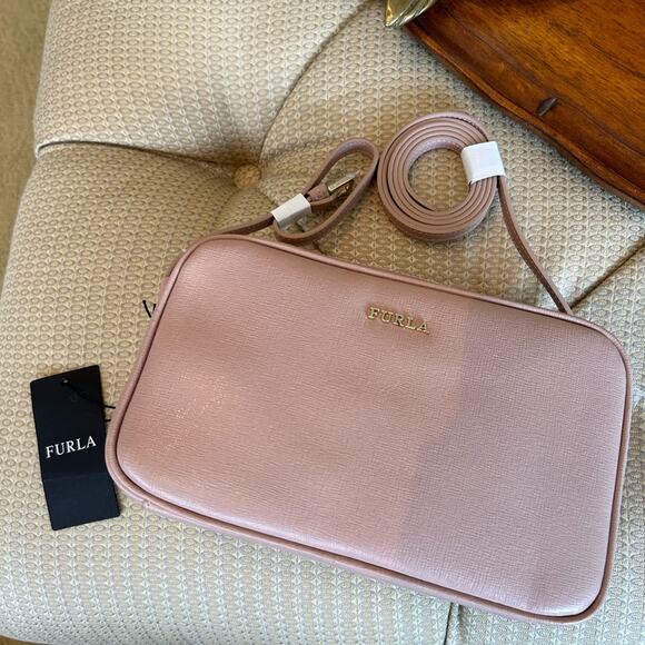 Furla Lilli crossbody bag in moonstone ( light dusty pink) New with tag - Picture 10 of 14